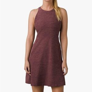 NEW prAna $99 KIMBLE ATHLETIC STRETCH DRESS IN FLANNEL HEATHER SZ S SMALL